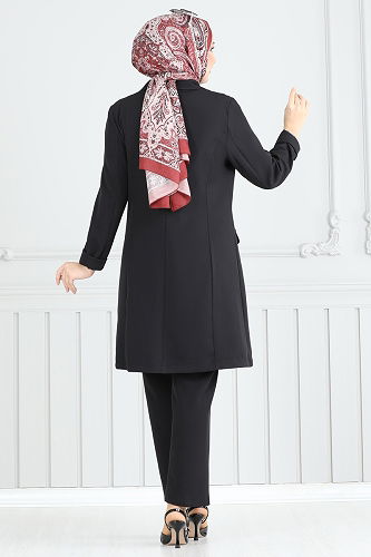 moda selvim طقم أسود 2626SL432 - Thumbnail