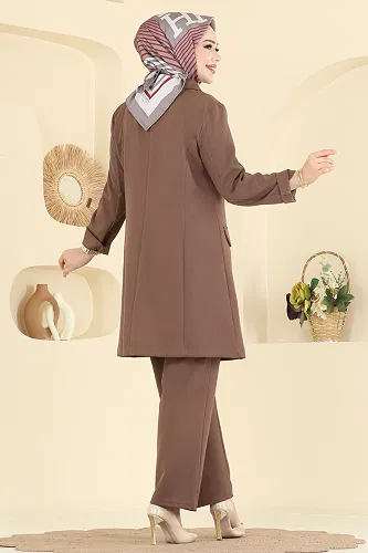 moda selvim طقم بني 2626SL432 - Thumbnail