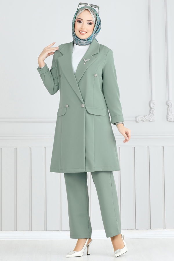 Modaselvim Hijab Combinations Combined 2626SL432 Mint