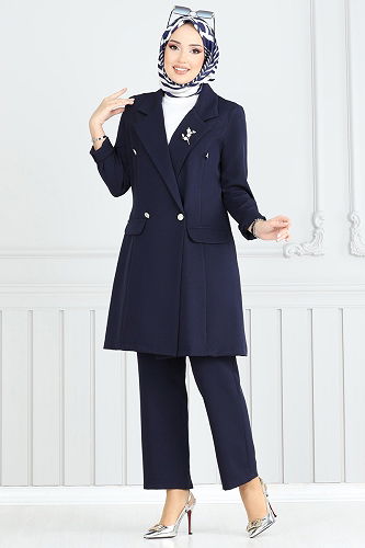 moda selvim طقم كحلي 2626SL432 - Thumbnail