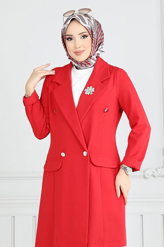 moda selvim طقم أحمر و أسود 2626SL432 - Thumbnail