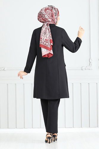 moda selvim طقم أسود 2626SL890-M - Thumbnail