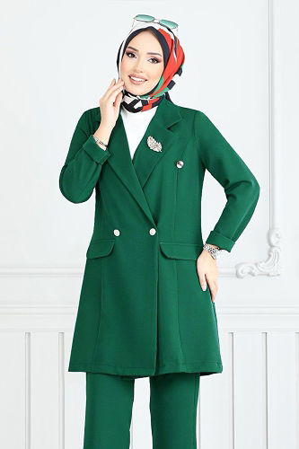 moda selvim طقم زيتي 2626SL890-M - Thumbnail