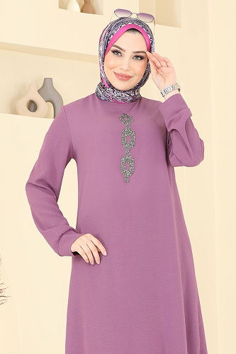 moda selvim طقم وردي غامق 2627SL432 - Thumbnail