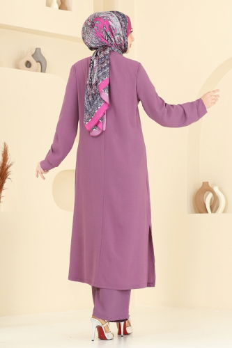 moda selvim طقم وردي غامق 2627SL432 - Thumbnail