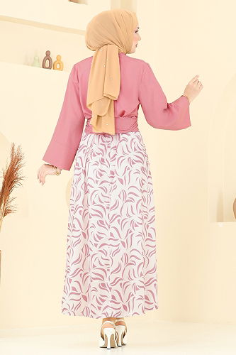 moda selvim طقم وردي غامق 262ASN888 - Thumbnail