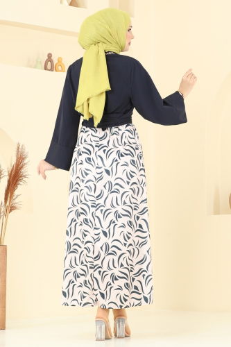 moda selvim طقم كحلي 262ASN888 - Thumbnail