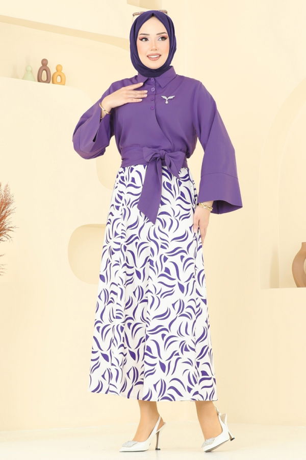 Modaselvim خصم صافٍ20%+20% في سلة التسوق طقم أرجواني 262ASN888