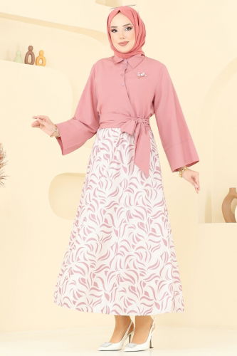 moda selvim طقم وردي 262ASN888 - Thumbnail