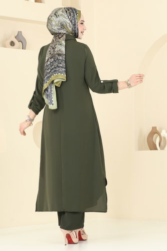 moda selvim طقم اخضر عفني 2631SL432 - Thumbnail