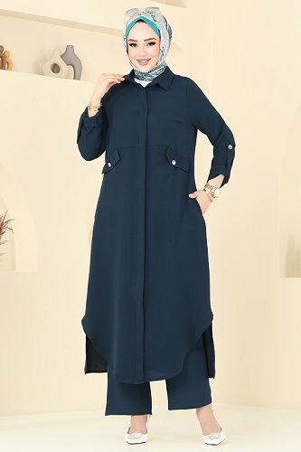 moda selvim طقم بترولي 2631SL432 - Thumbnail