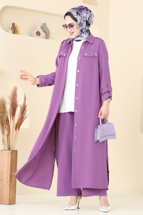 Modaselvim خصم صافٍ20%+20% في سلة التسوق طقم ليلكي غامق 2632SL432