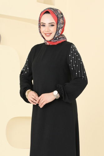 moda selvim طقم أسود 2633SL432 - Thumbnail