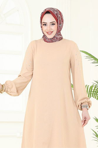 moda selvim طقم بيج فاتح 2633SL432 - Thumbnail