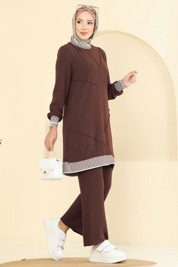 Modaselvim الاطقم طقم بني 2635SL432