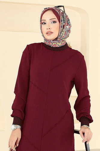 moda selvim Combined 2635SL432 Burgundy & Black - Thumbnail