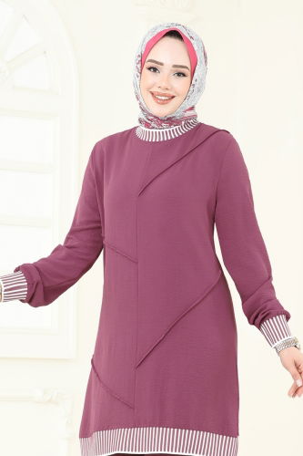 moda selvim طقم وردي غامق 2635SL432 - Thumbnail