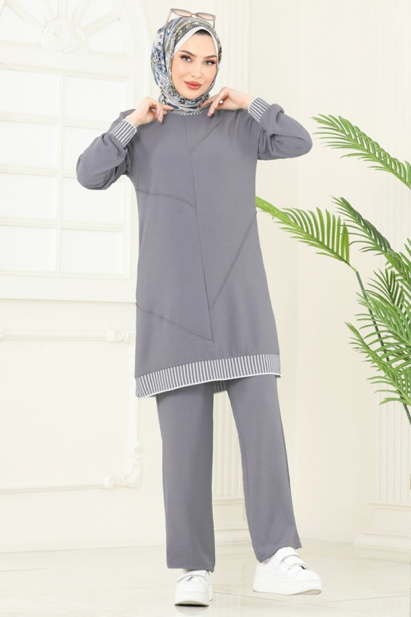 Modaselvim Hijab Combinations Combined 2635SL432 Gray