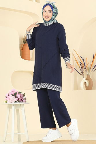 moda selvim طقم كحلي 2635SL432 - Thumbnail