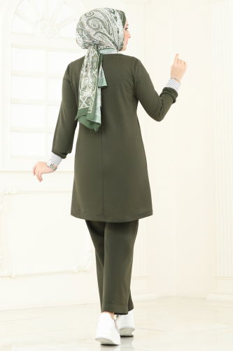 moda selvim طقم اخضر عفني 2637SL432 - Thumbnail