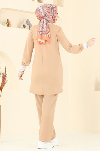 moda selvim طقم بيج فاتح 2637SL432 - Thumbnail