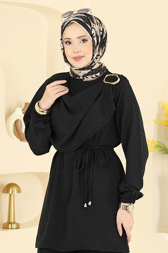 moda selvim طقم أسود 2639MSZ1172 - Thumbnail