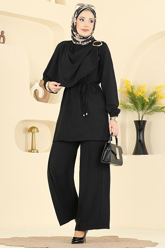 moda selvim طقم أسود 2639MSZ1172 - Thumbnail