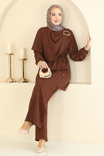 moda selvim طقم بني 2639MSZ1172 - Thumbnail