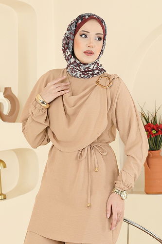 moda selvim طقم بيج 2639MSZ1172 - Thumbnail