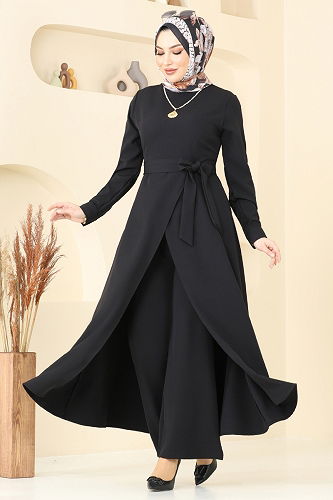 moda selvim طقم أسود 2640SL432 - Thumbnail