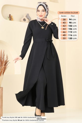 moda selvim طقم أسود 2640SL432 - Thumbnail