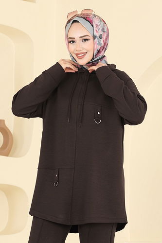 moda selvim طقم بني 2642MSZ1172 - Thumbnail