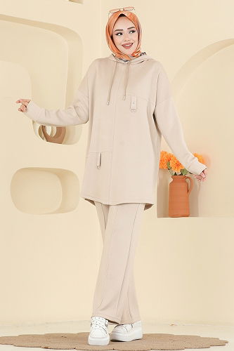 moda selvim طقم بيج 2642MSZ1172 - Thumbnail