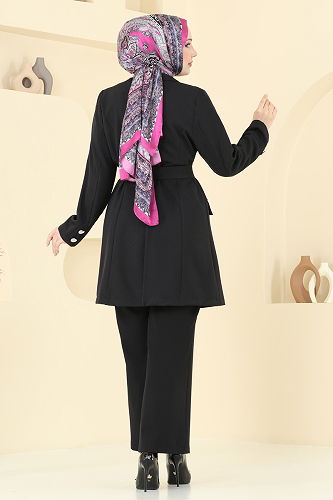 moda selvim طقم أسود 2643SL432 - Thumbnail