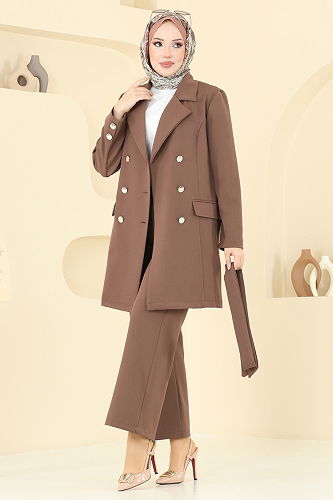 moda selvim طقم بني 2643SL432 - Thumbnail