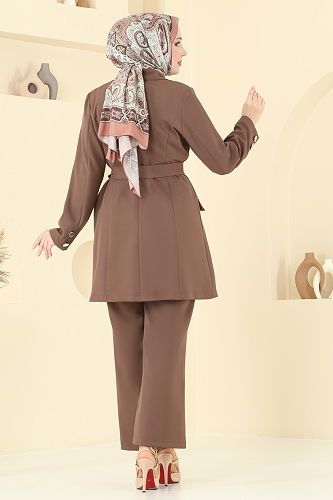 moda selvim طقم بني 2643SL432 - Thumbnail