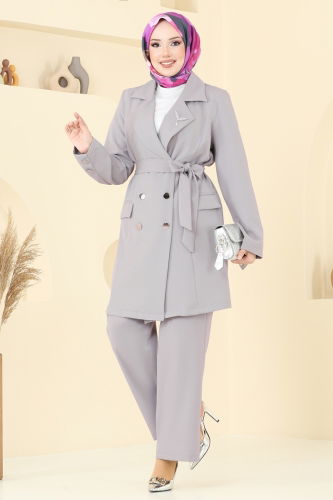 moda selvim طقم رمادي 2643SL432 - Thumbnail