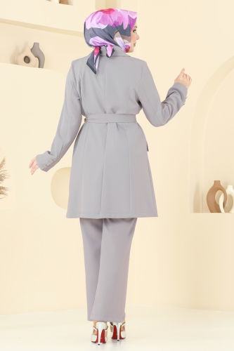 moda selvim طقم رمادي 2643SL432 - Thumbnail