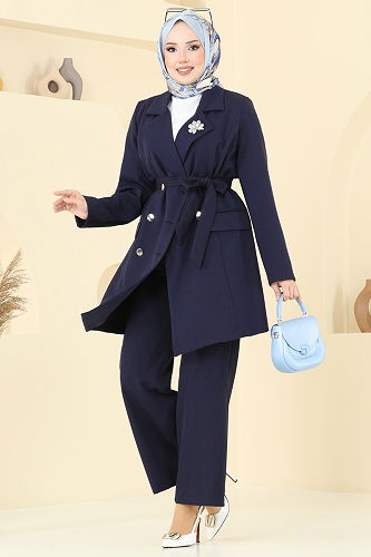 moda selvim طقم كحلي 2643SL432 - Thumbnail