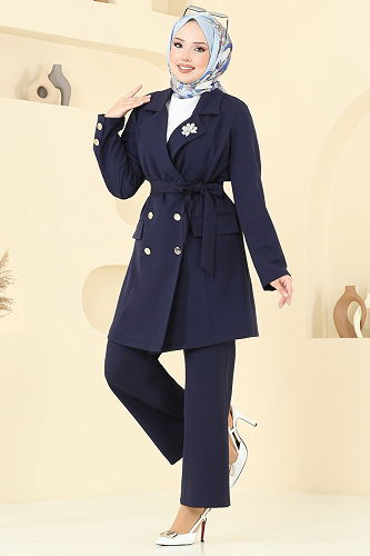 moda selvim طقم كحلي 2643SL432 - Thumbnail