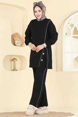 moda selvim طقم أسود 2644MSZ1172 - Thumbnail