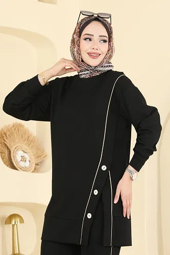 moda selvim طقم أسود 2644MSZ1172 - Thumbnail