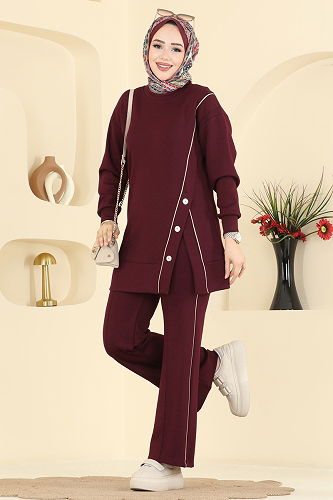 moda selvim Combined 2644MSZ1172 Burgundy - Thumbnail