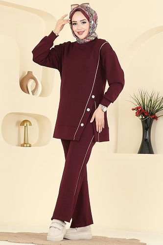 moda selvim Combined 2644MSZ1172 Burgundy - Thumbnail