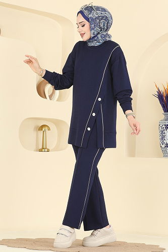 moda selvim طقم كحلي 2644MSZ1172 - Thumbnail