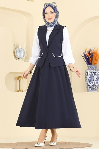 moda selvim طقم كحلي 2646SL432 - Thumbnail