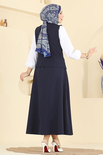 moda selvim طقم كحلي 2646SL432 - Thumbnail