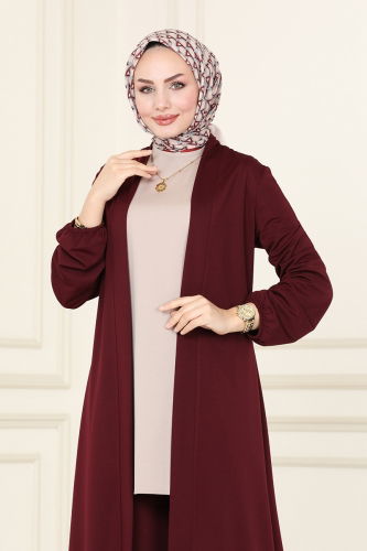 moda selvim Combined 2649ASMK1074 Burgundy&Vision - Thumbnail