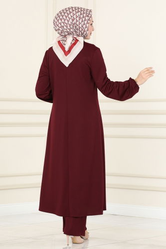 moda selvim Combined 2649ASMK1074 Burgundy&Vision - Thumbnail