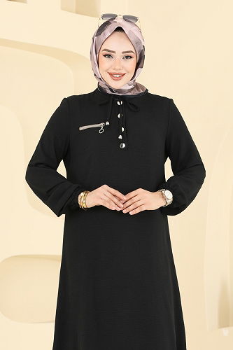 moda selvim طقم أسود وبيج 2652SL432 - Thumbnail